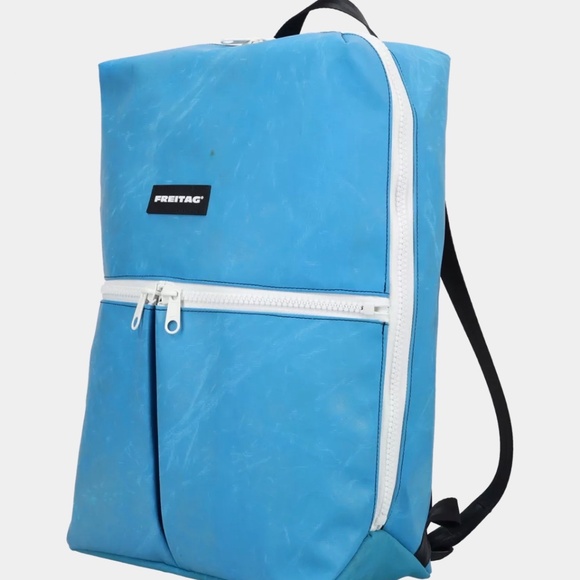 FREITAG F49 Fringe Backpack Blue/White - Picture 2 of 15